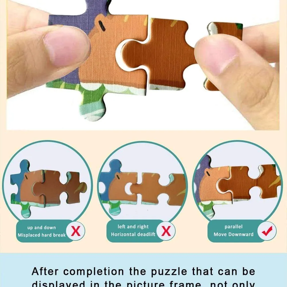 Animal Shapes Puzzle Dinosaurs Whale Jigsaw Unique Kids Puzzles Educational Child Games Toys Christmas Gifts For Children