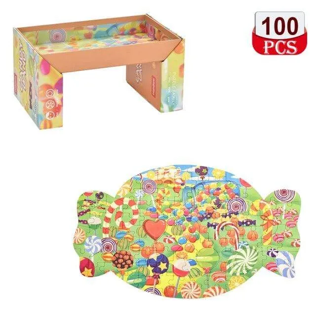 Animal Shapes Puzzle Dinosaurs Whale Jigsaw Unique Kids Puzzles Educational Child Games Toys Christmas Gifts For Children