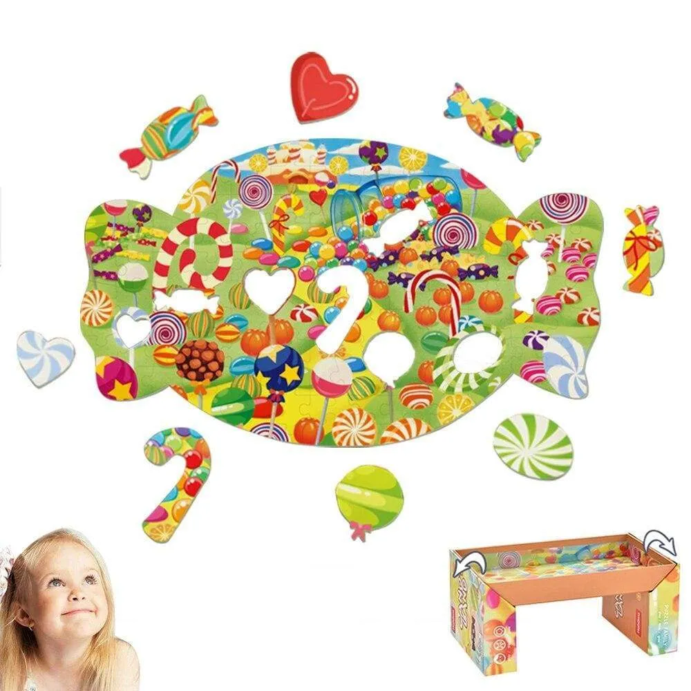 Animal Shapes Puzzle Dinosaurs Whale Jigsaw Unique Kids Puzzles Educational Child Games Toys Christmas Gifts For Children