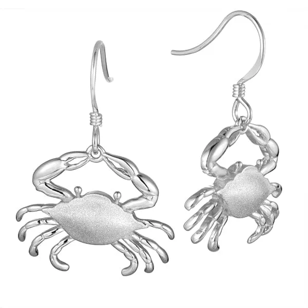 Atlantic Blue Crab Earrings