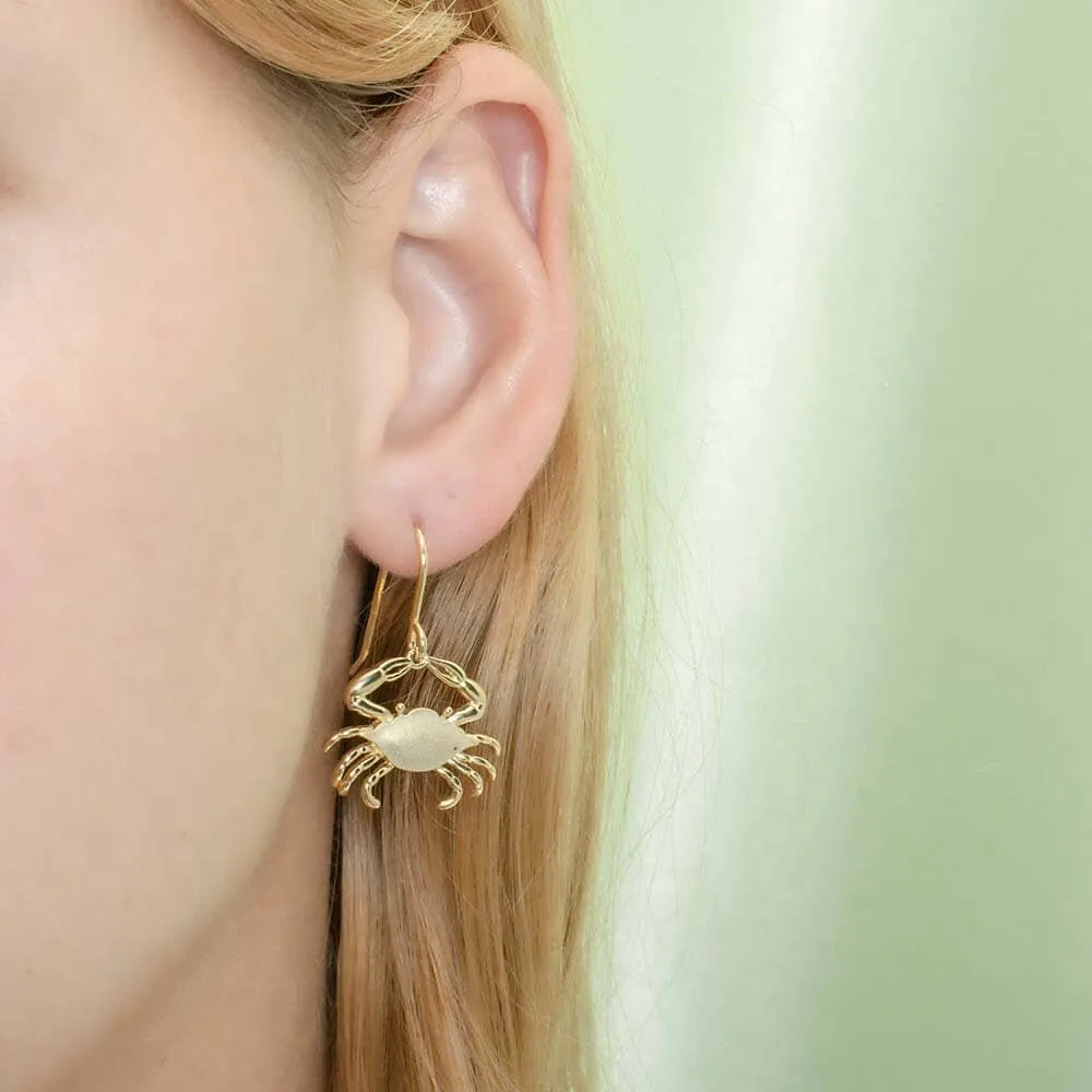 Atlantic Blue Crab Earrings