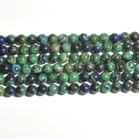 Azurite Malachite 8mm Round - 15-16 inch