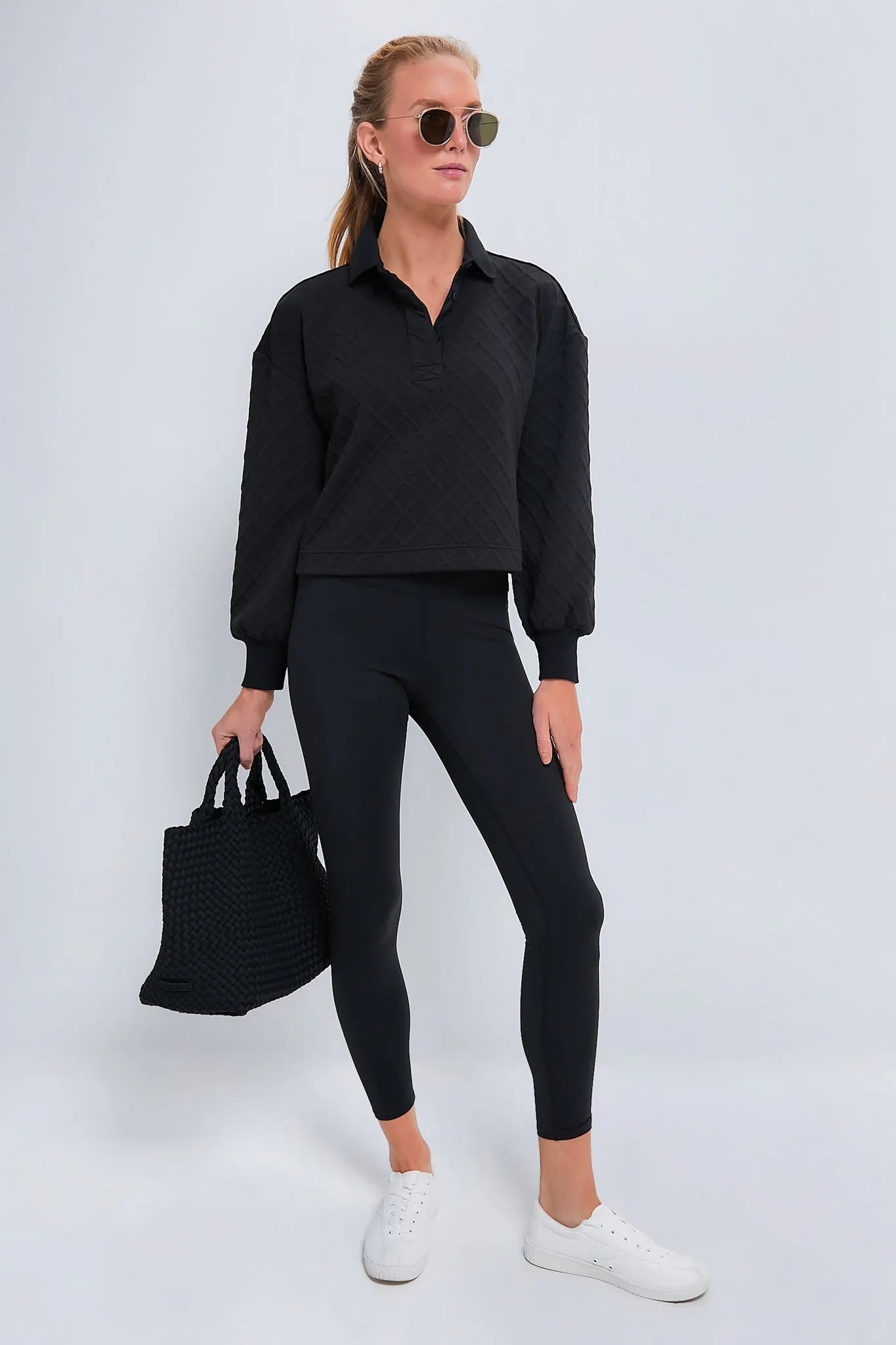 Black Cropped Fallon Sweater