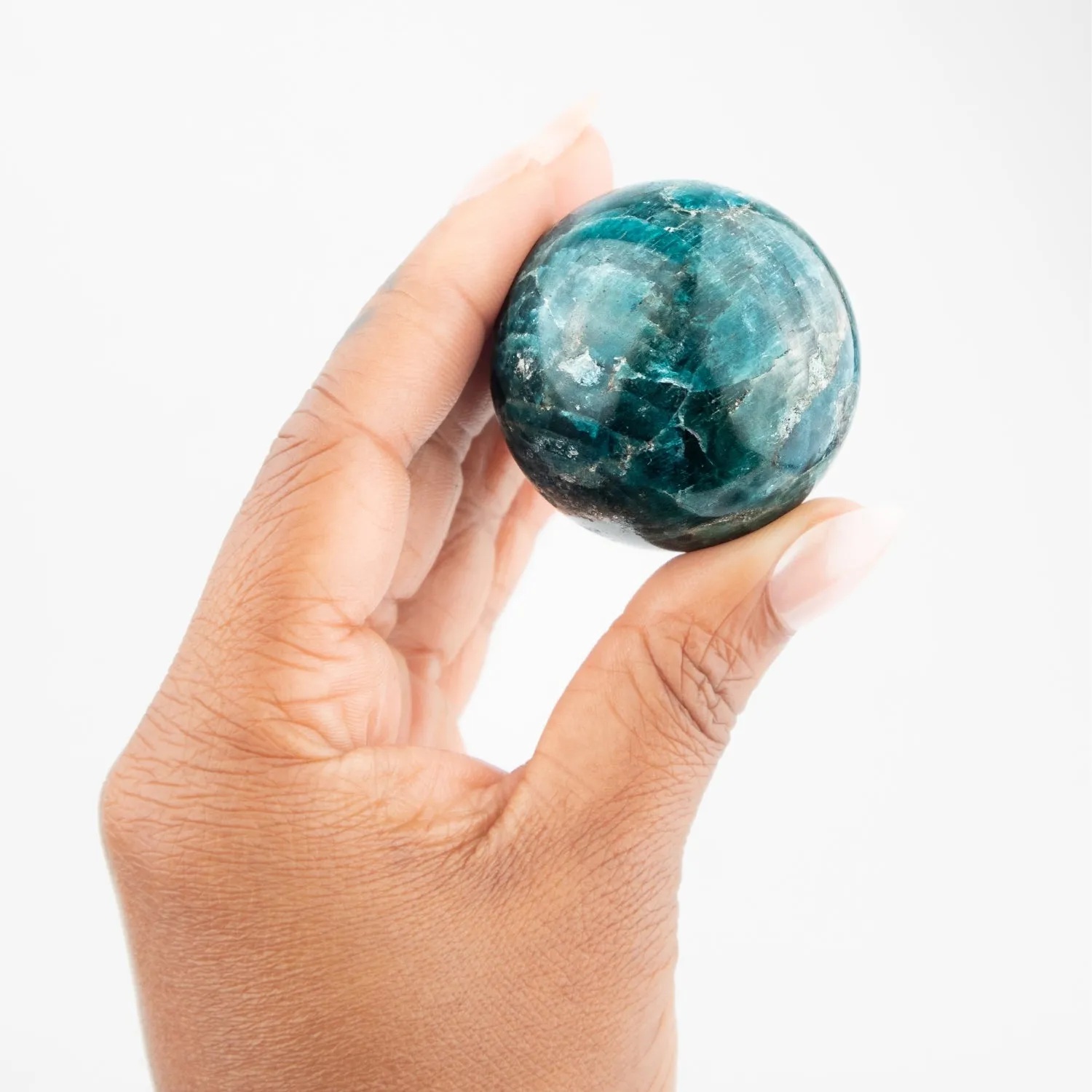 Blue Apatite Sphere