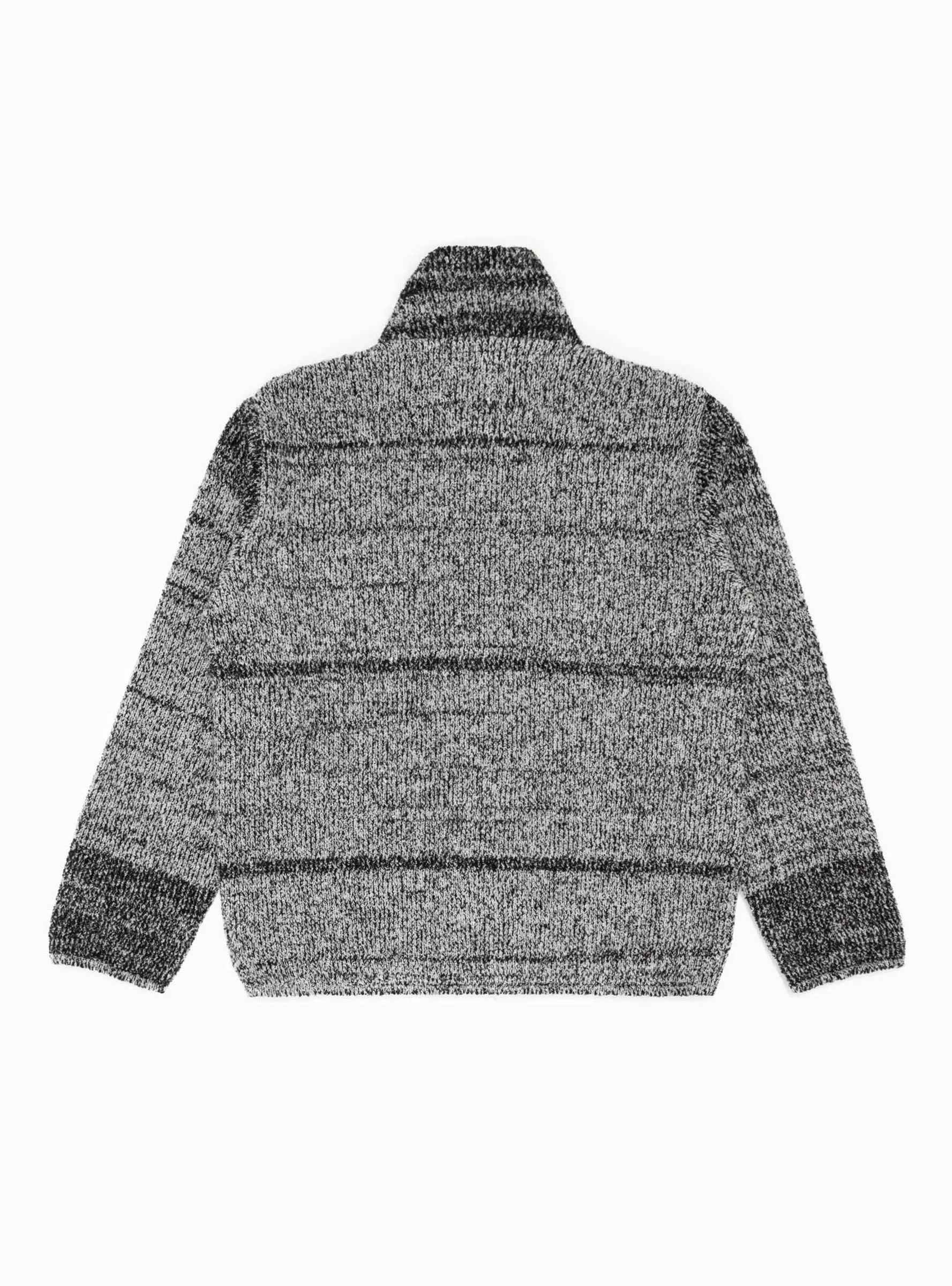 Boucle Zip Up Cardigan Grey Mix