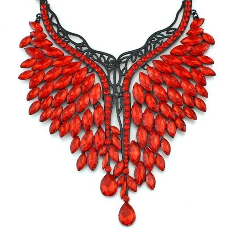 Calling All Angels Red Statement Necklace