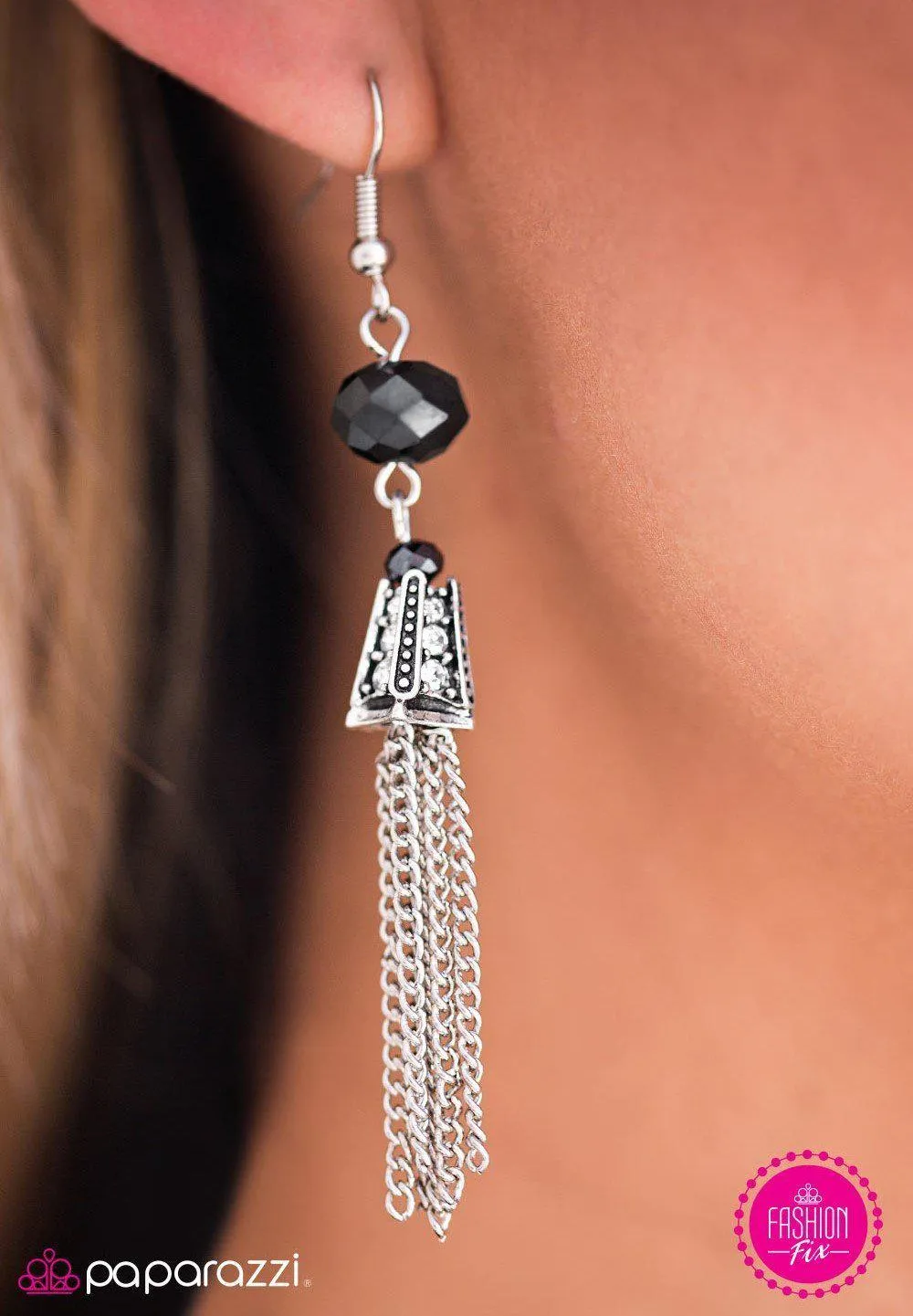 Can I Borrow a Cup Of SHIMMER Silver and Blue Tassel Earrings - Paparazzi Accessories