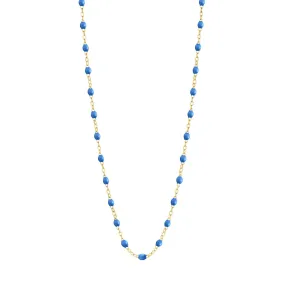 Classic Gigi Blue necklace, Yellow Gold, 17.7"