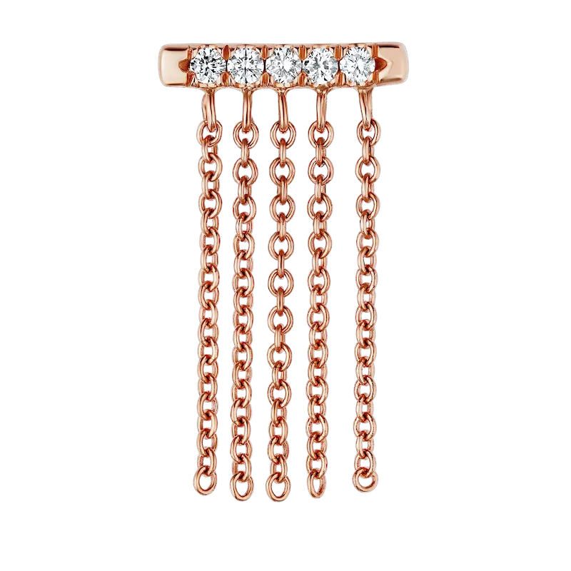 Diamond Bar with Fringe Earrings