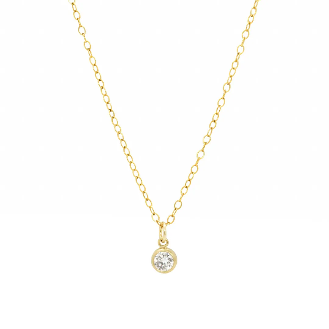 Diamond Necklace - Gold Filled