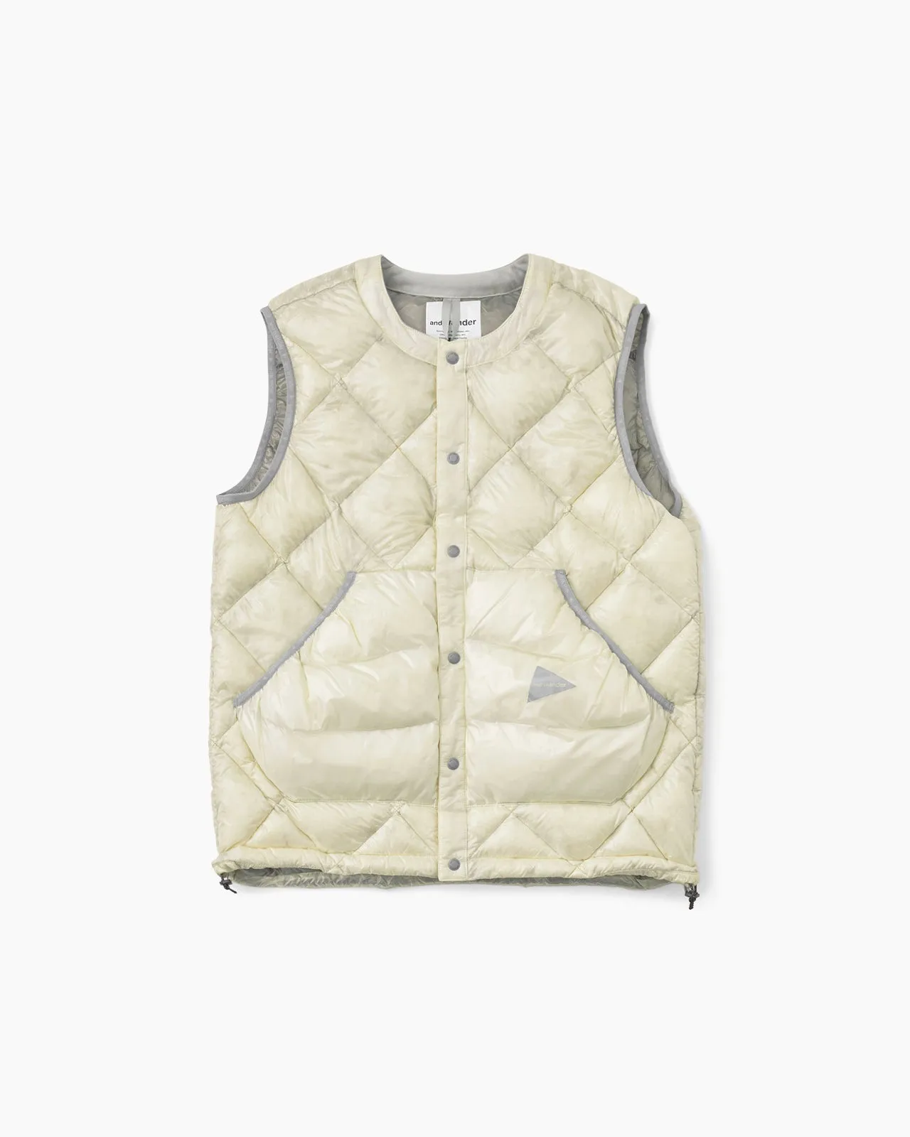 Diamond Stitch Down Vest Off White