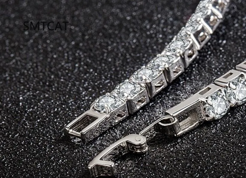 Diamond Tennis Silver Bracelet