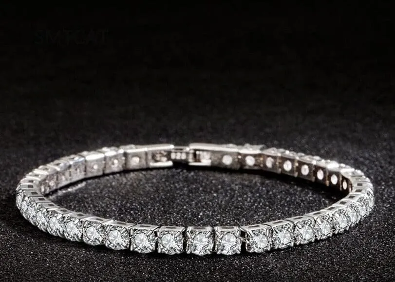 Diamond Tennis Silver Bracelet