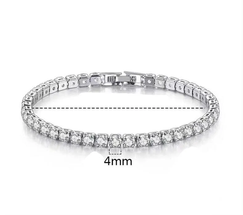 Diamond Tennis Silver Bracelet