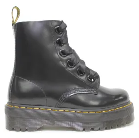 Dr. Martens Womens Boots Molly Casual Ankle Platform Leather - UK 5