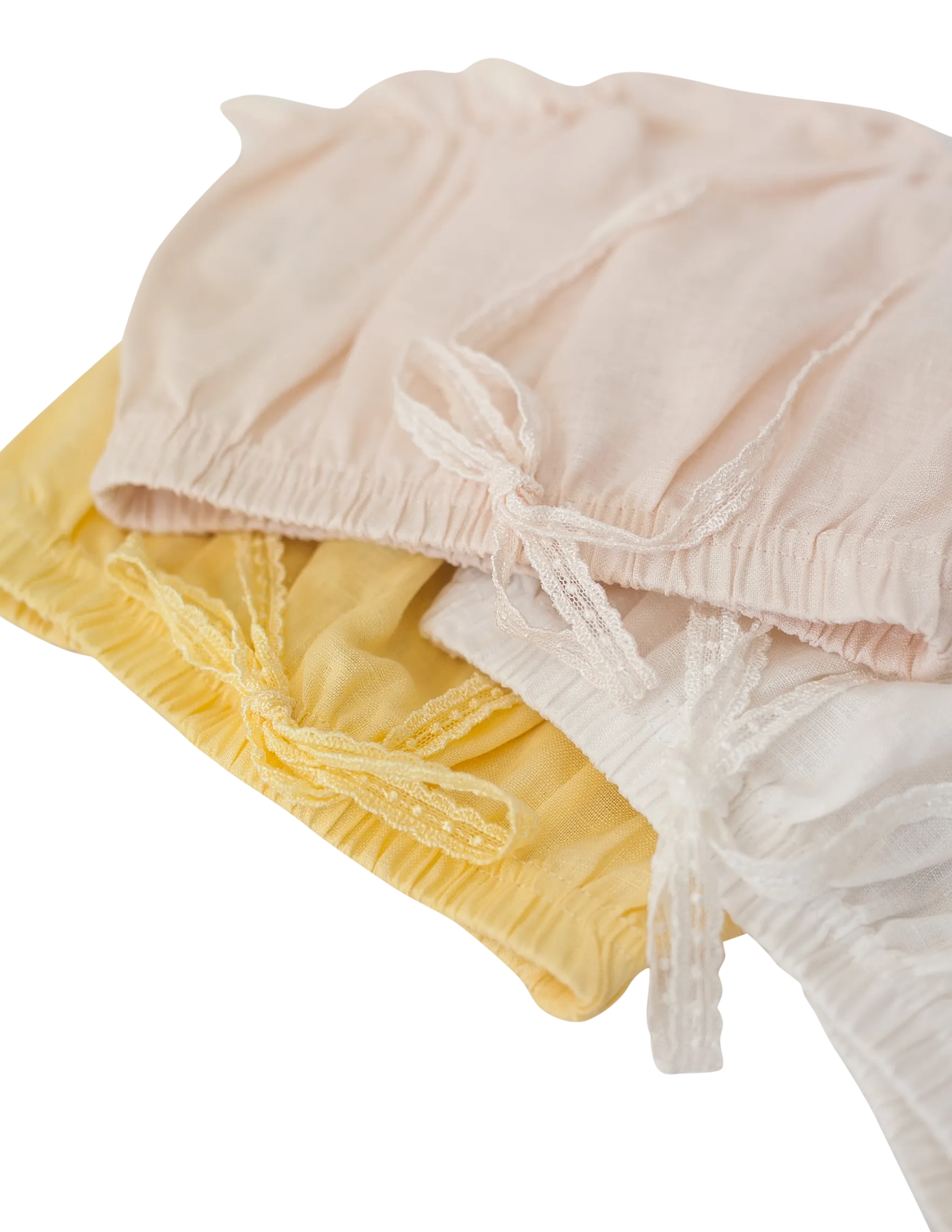 Ella Linen Baby Bloomers - Warm White