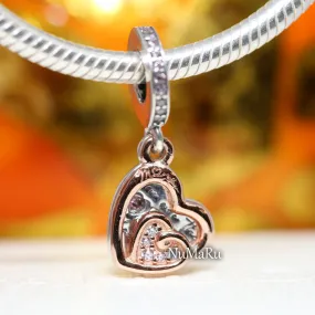 Entwined Infinite Hearts Double Dangle Charm 781020C01