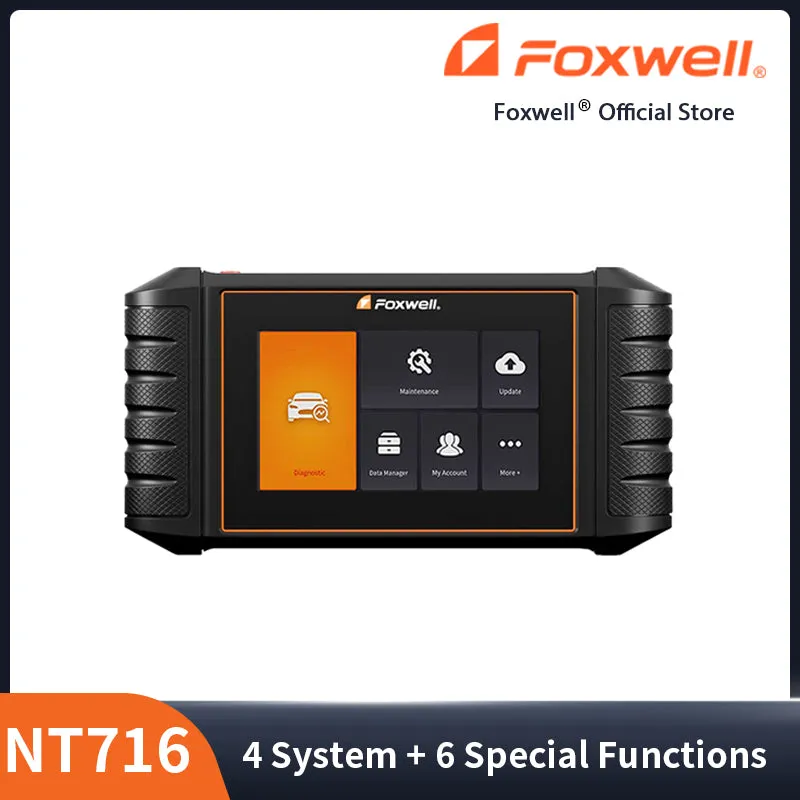 Foxwell NT716 OBD2 Enhanced Diagnostic Scanner With 4 System Diagnostic & 6 Special Functions