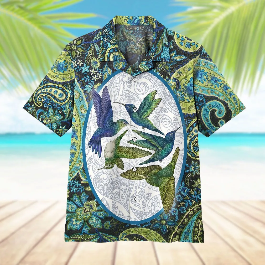 Gearhuman 3D Hummingbird Flying Hawaii Shirt