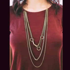 Go Go Gadget Brass Necklace