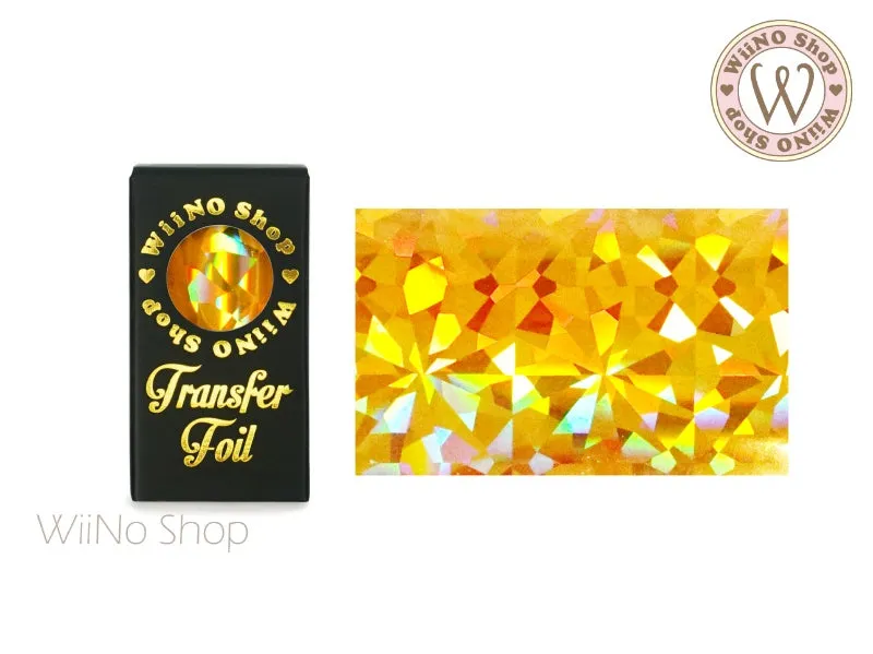 Gold Holographic Crystal Nail Transfer Foil (HL-C-01)