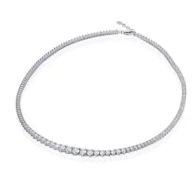 Graduated Diamond Tennis Necklace