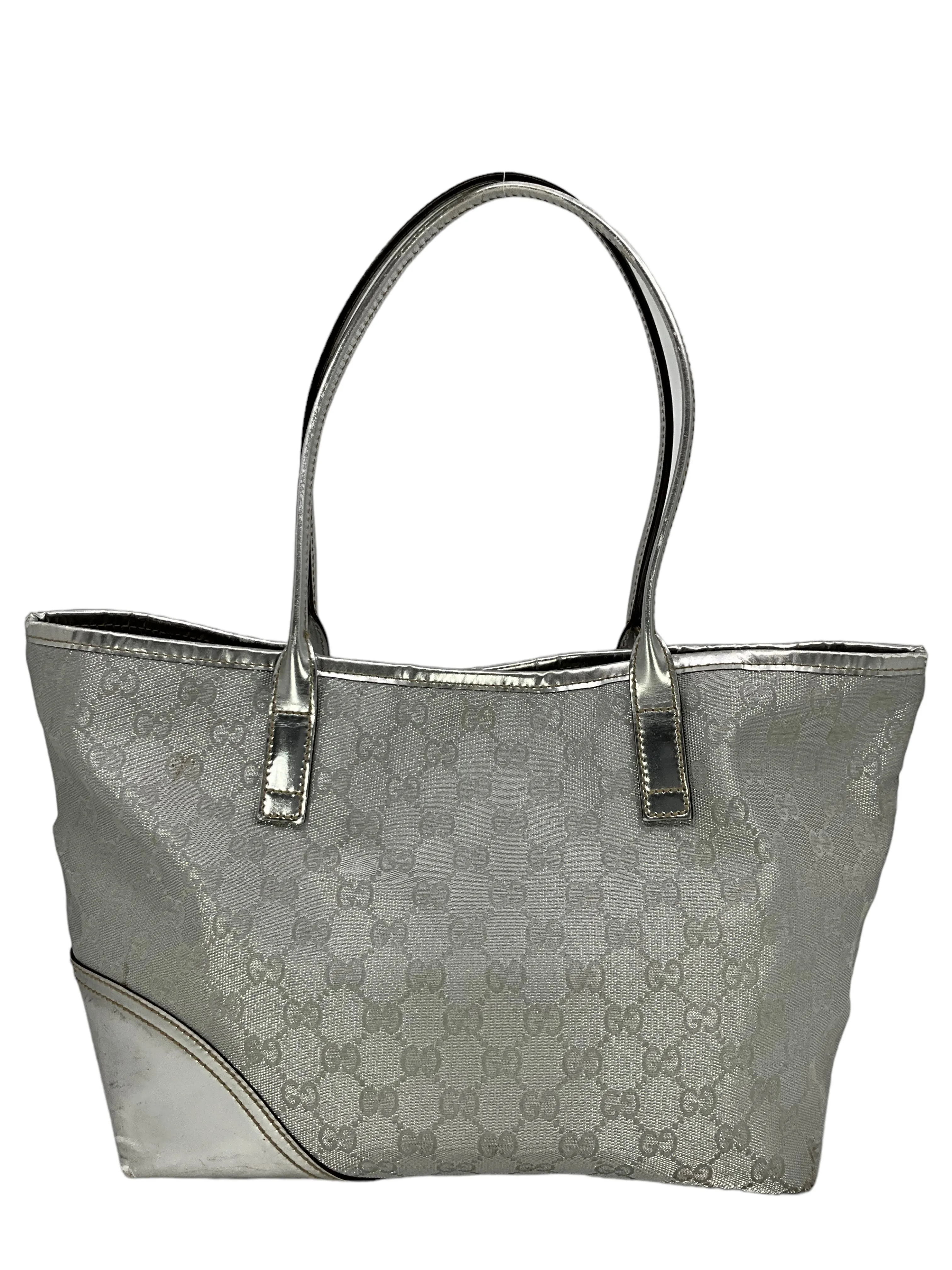 Gucci Metallic GG Monogram Canvas Britt Tote Bag