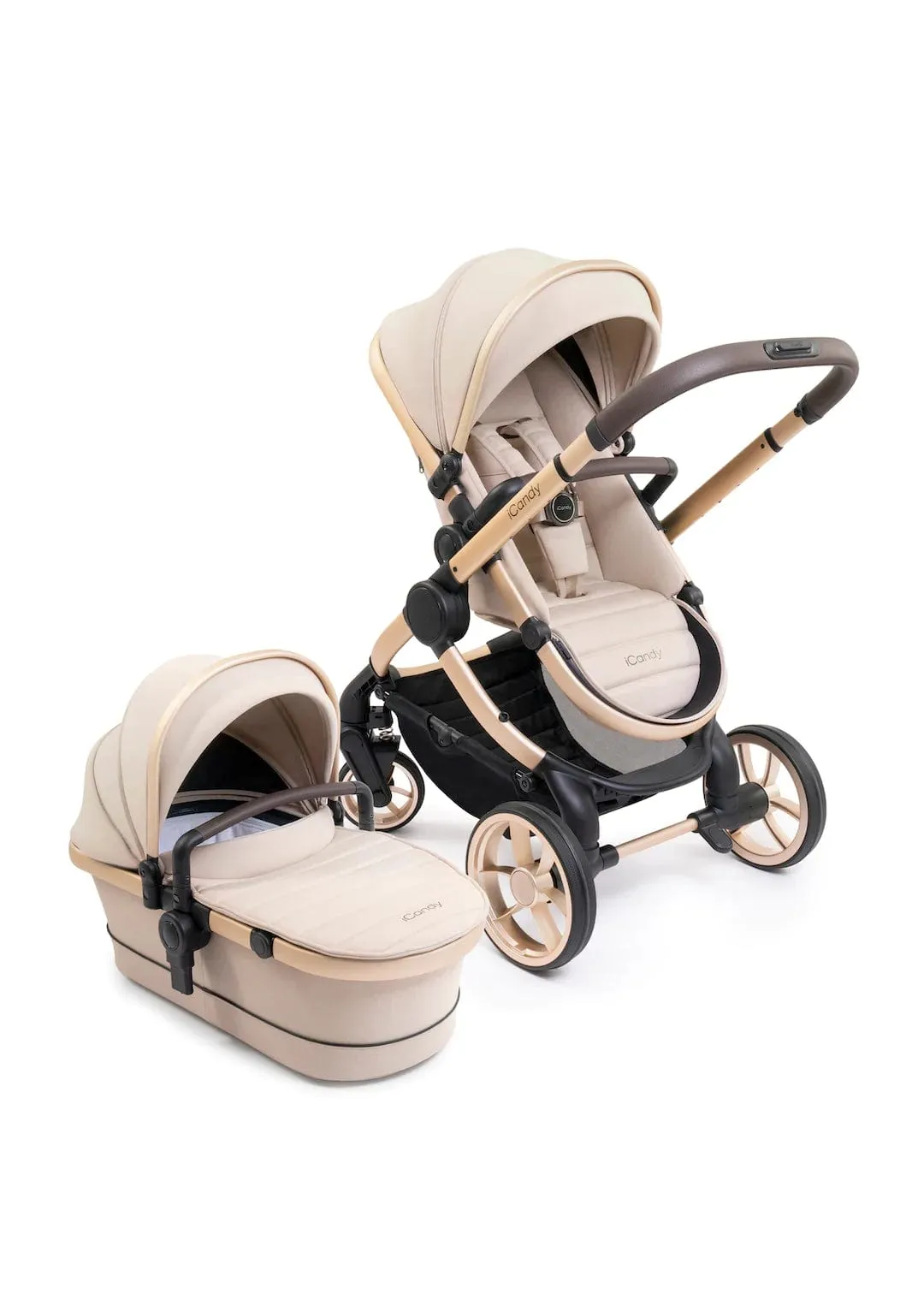 iCandy Peach 7 Maxi Cosi Pebble 360 Complete Travel System Bundle - Biscotti