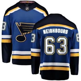 Jake Neighbours St. Louis Blues Fanatics Branded Home Breakaway Jersey - Blue