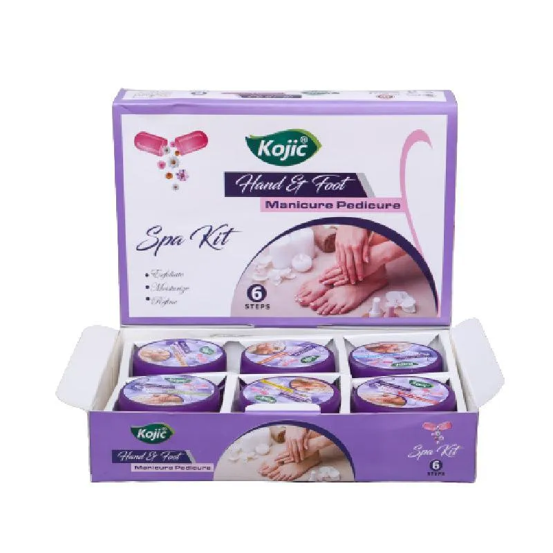 Kojic Manicure & Pedicure Spa Kit Hand & Foot Spa Kit Herbal Formula (6x300ml) Salon Pack