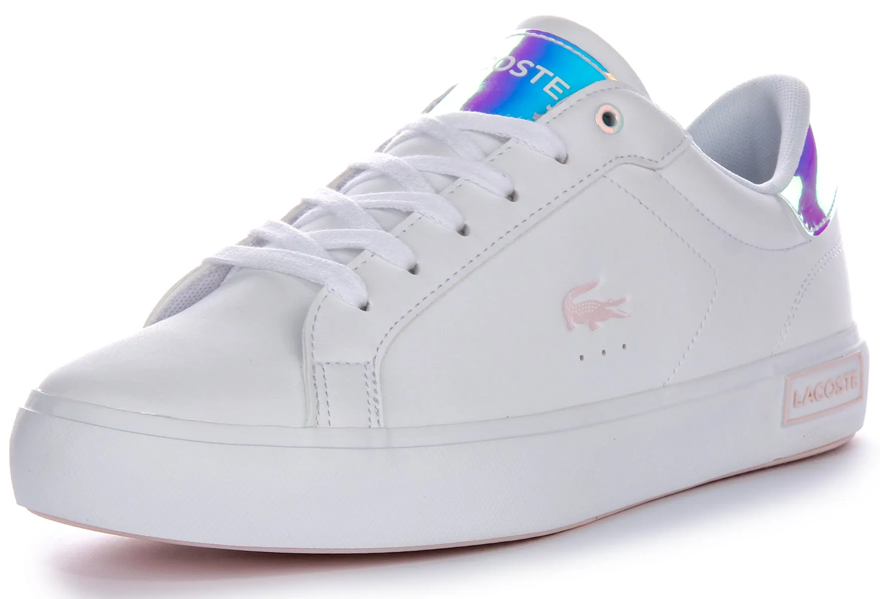 Lacoste Powercourt In White Pink For Junior