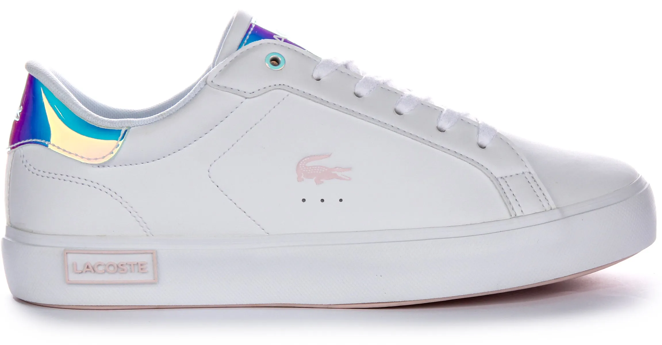 Lacoste Powercourt In White Pink For Junior