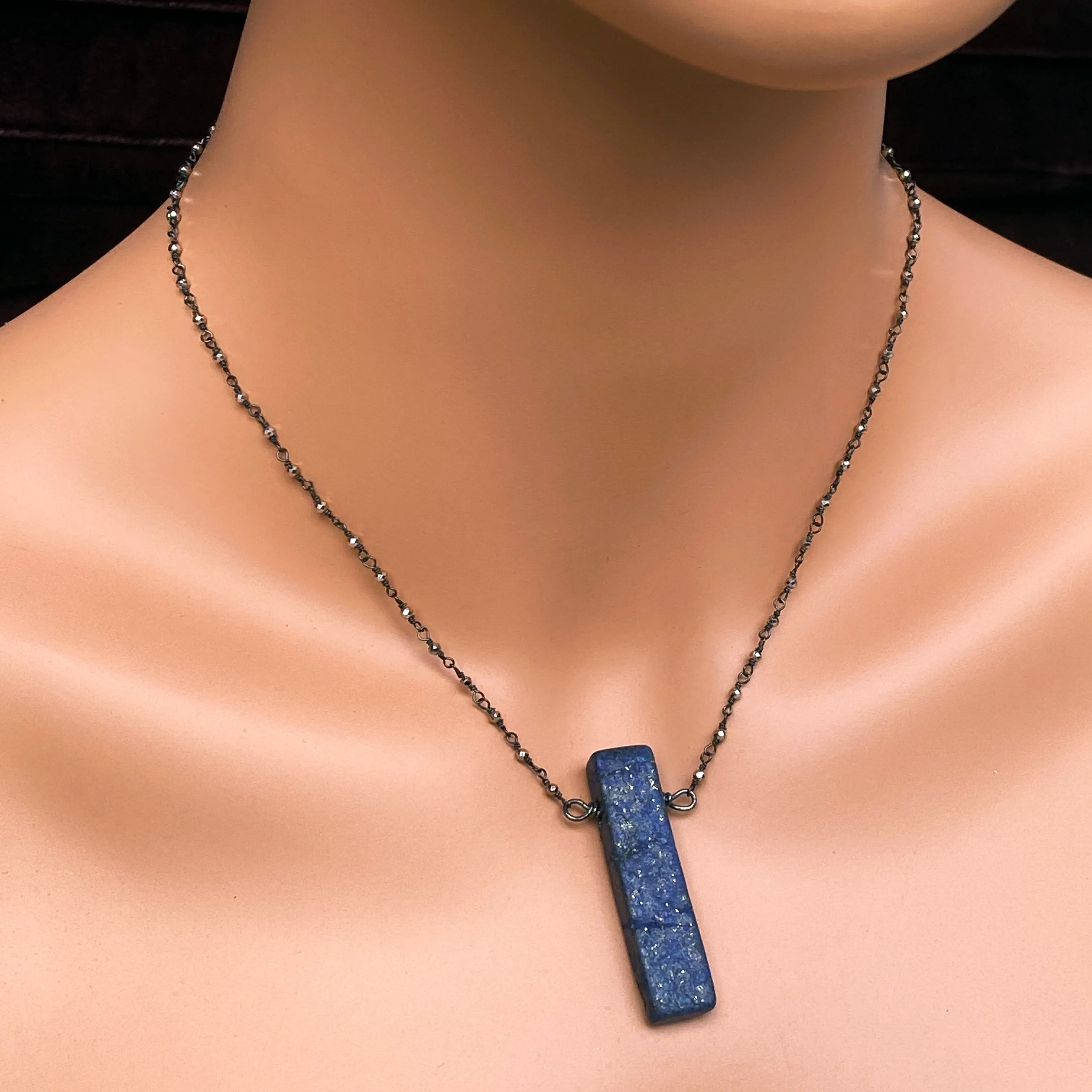 Lapis Lazuli and Pyrite Necklace