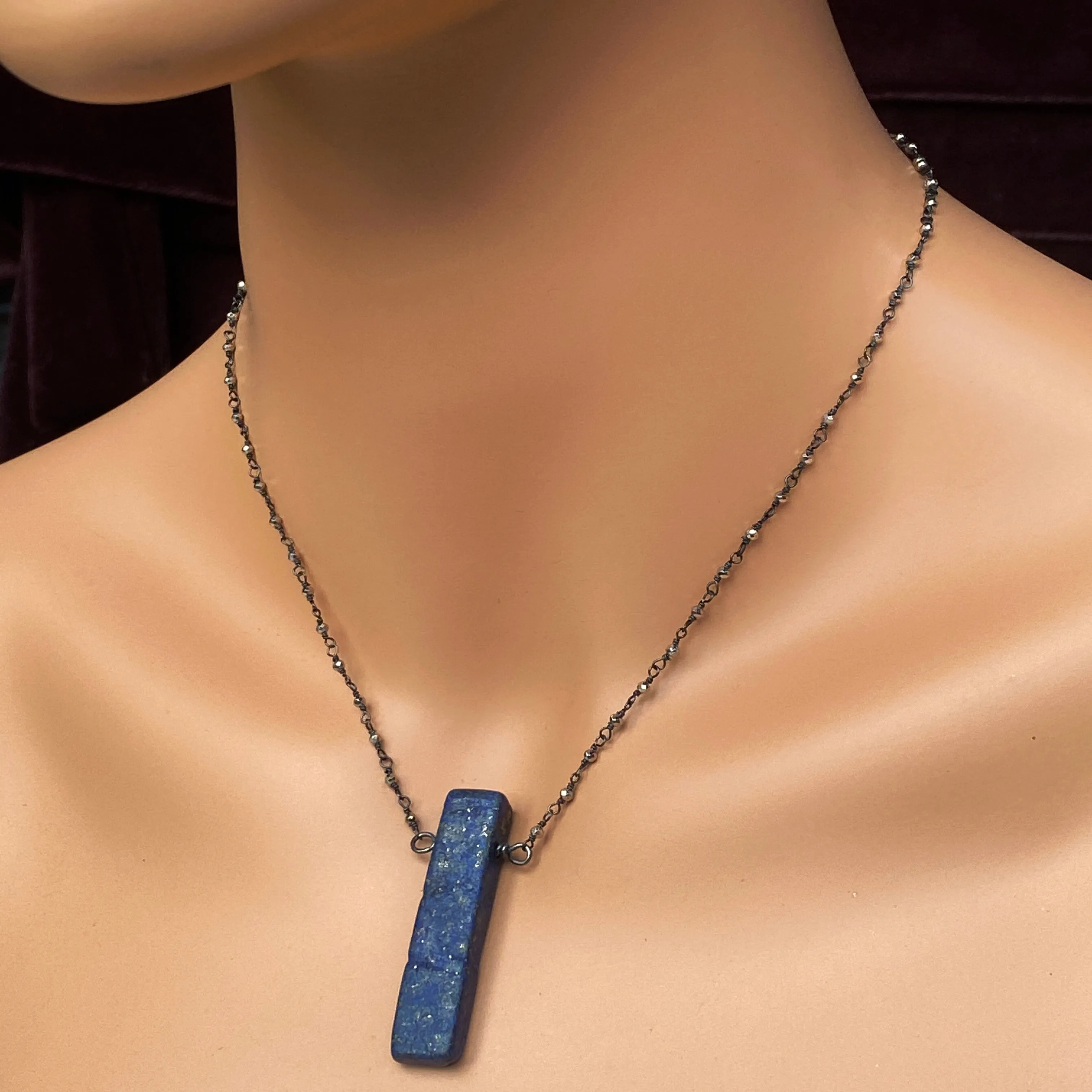 Lapis Lazuli and Pyrite Necklace