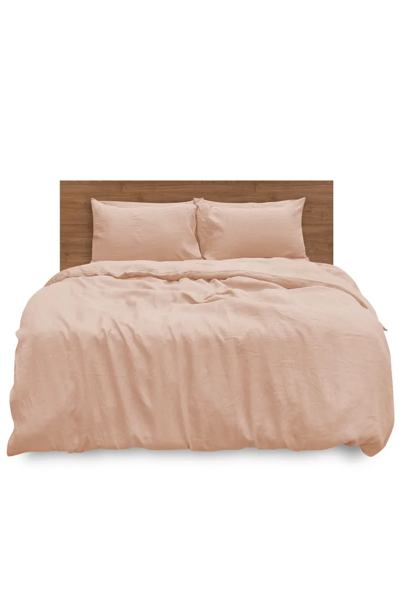 Linen Bedding, Blush