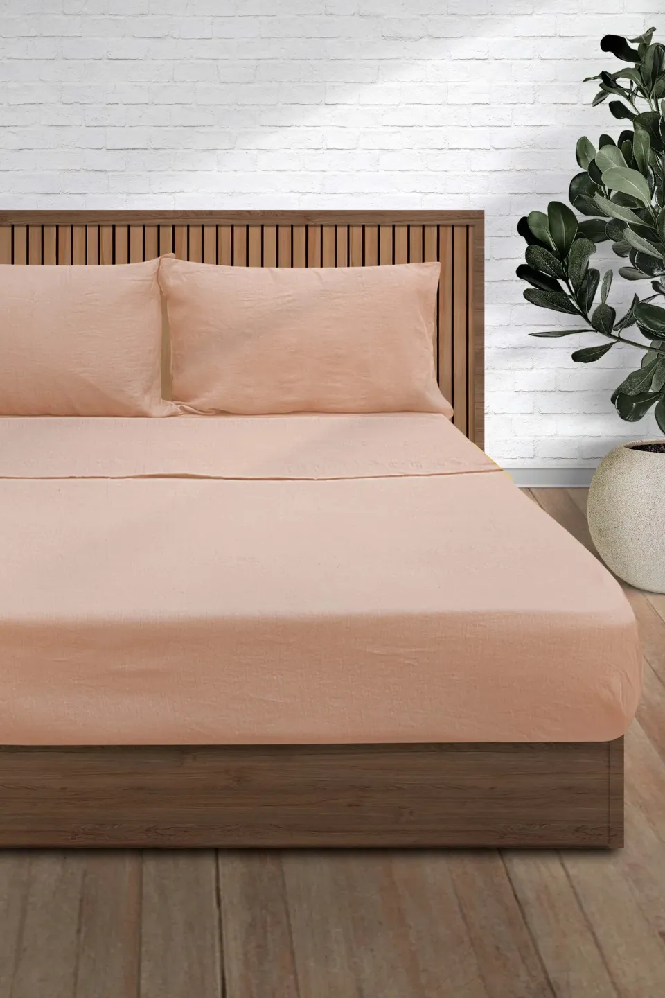 Linen Bedding, Blush