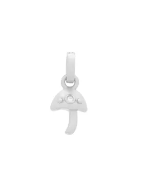 Mushroom Pendant Charm - Sterling Silver