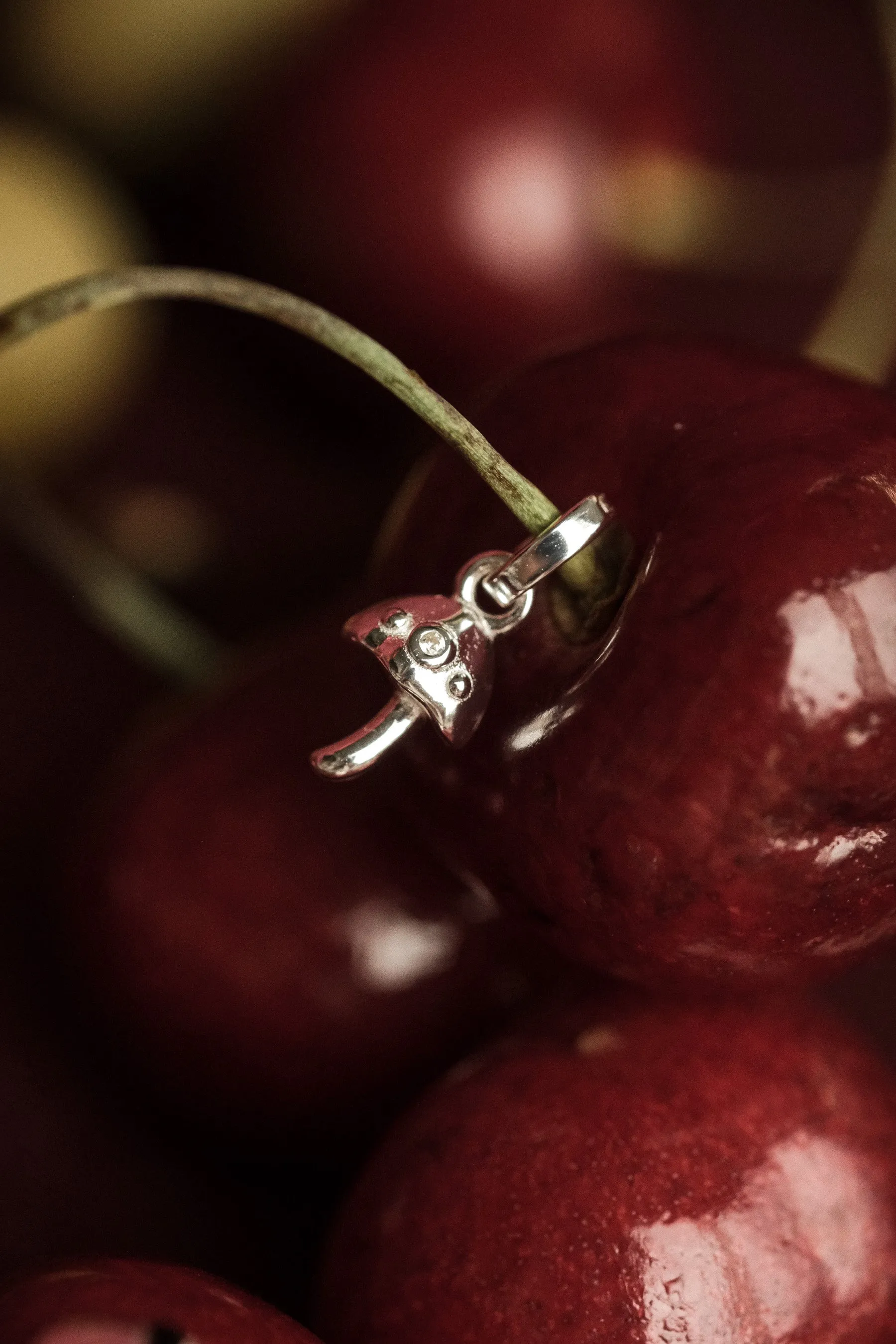 Mushroom Pendant Charm - Sterling Silver