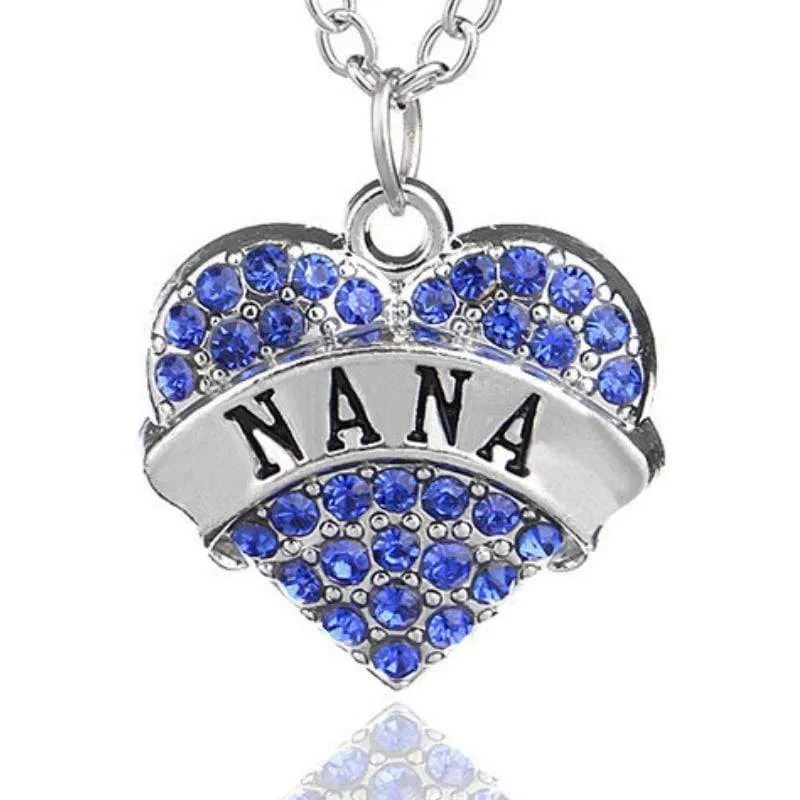 Nana Love Blue Rhinestone Necklace