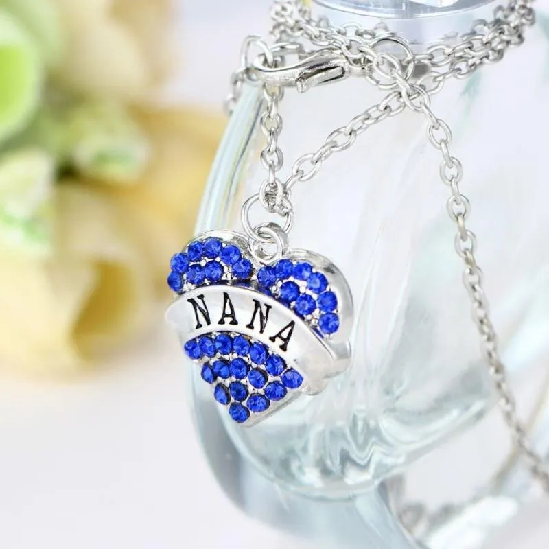 Nana Love Blue Rhinestone Necklace