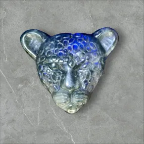 Natural Labradorite Leopard Head