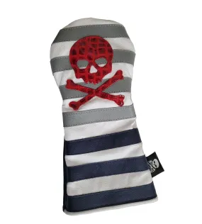 One-Of-A-Kind! The Skull & Bones Rugby Stripe Driver Headcover