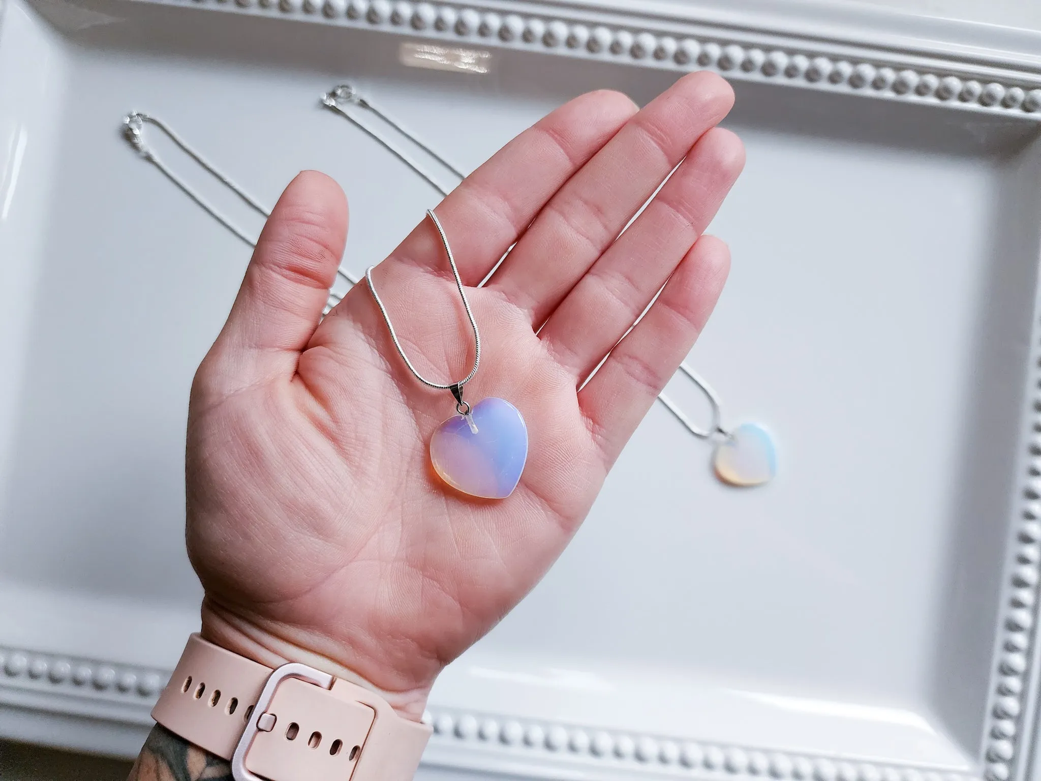 Opalite Heart Necklace