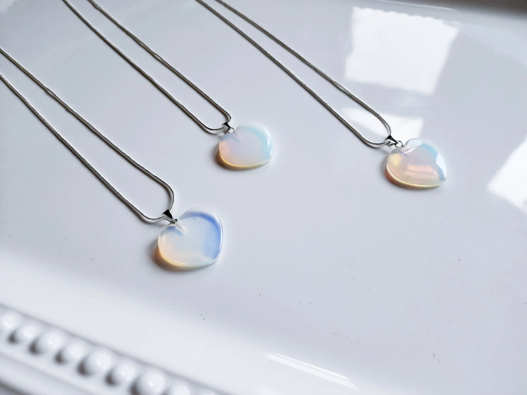 Opalite Heart Necklace