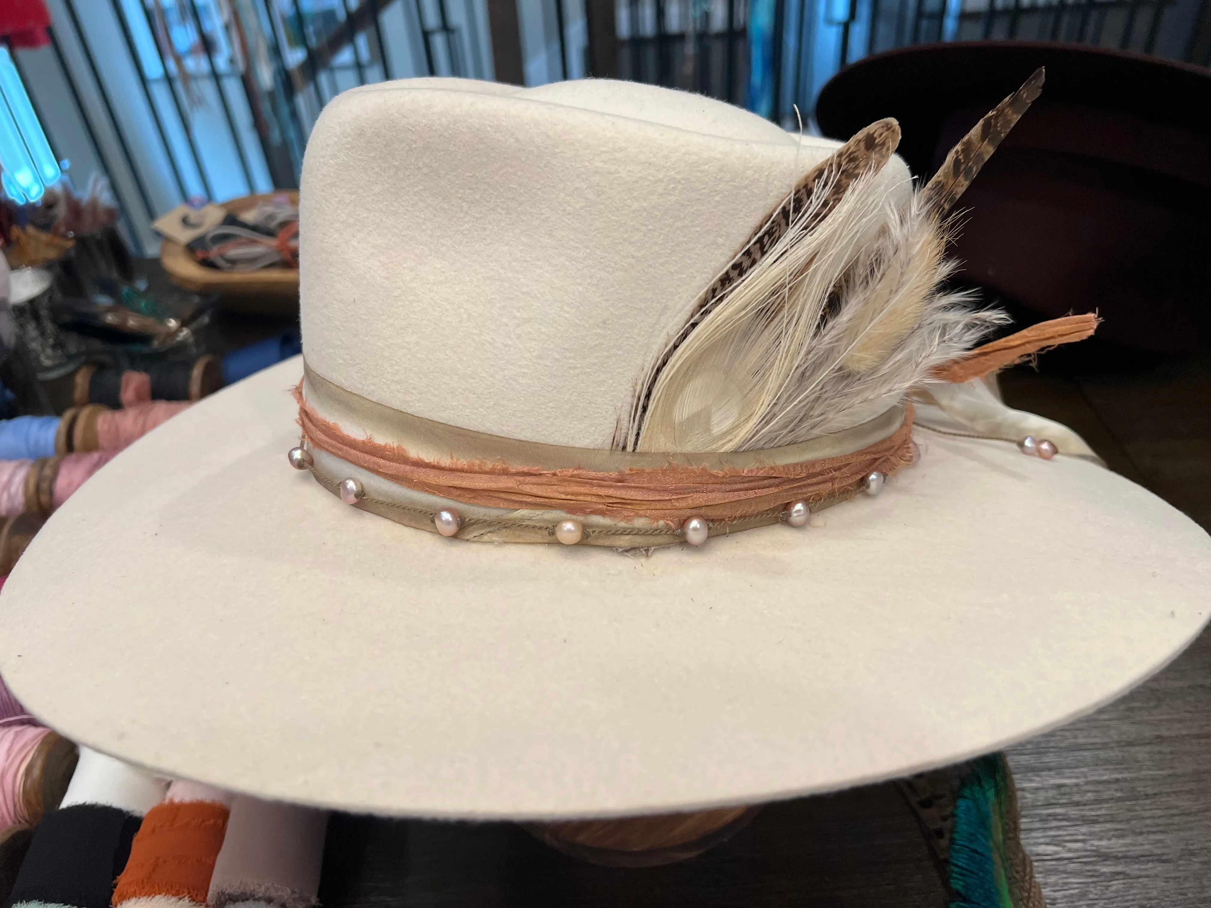 Pearl Duets - necklace   hatband