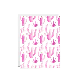 Pink Cacti Card