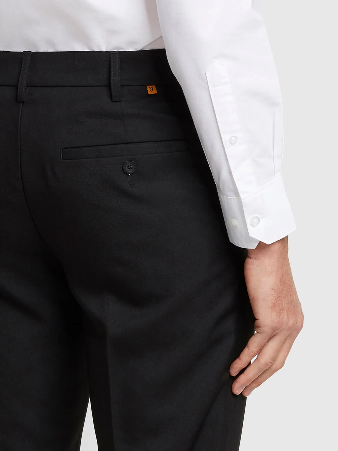 Roachman Flexi Waist Trousers In Black