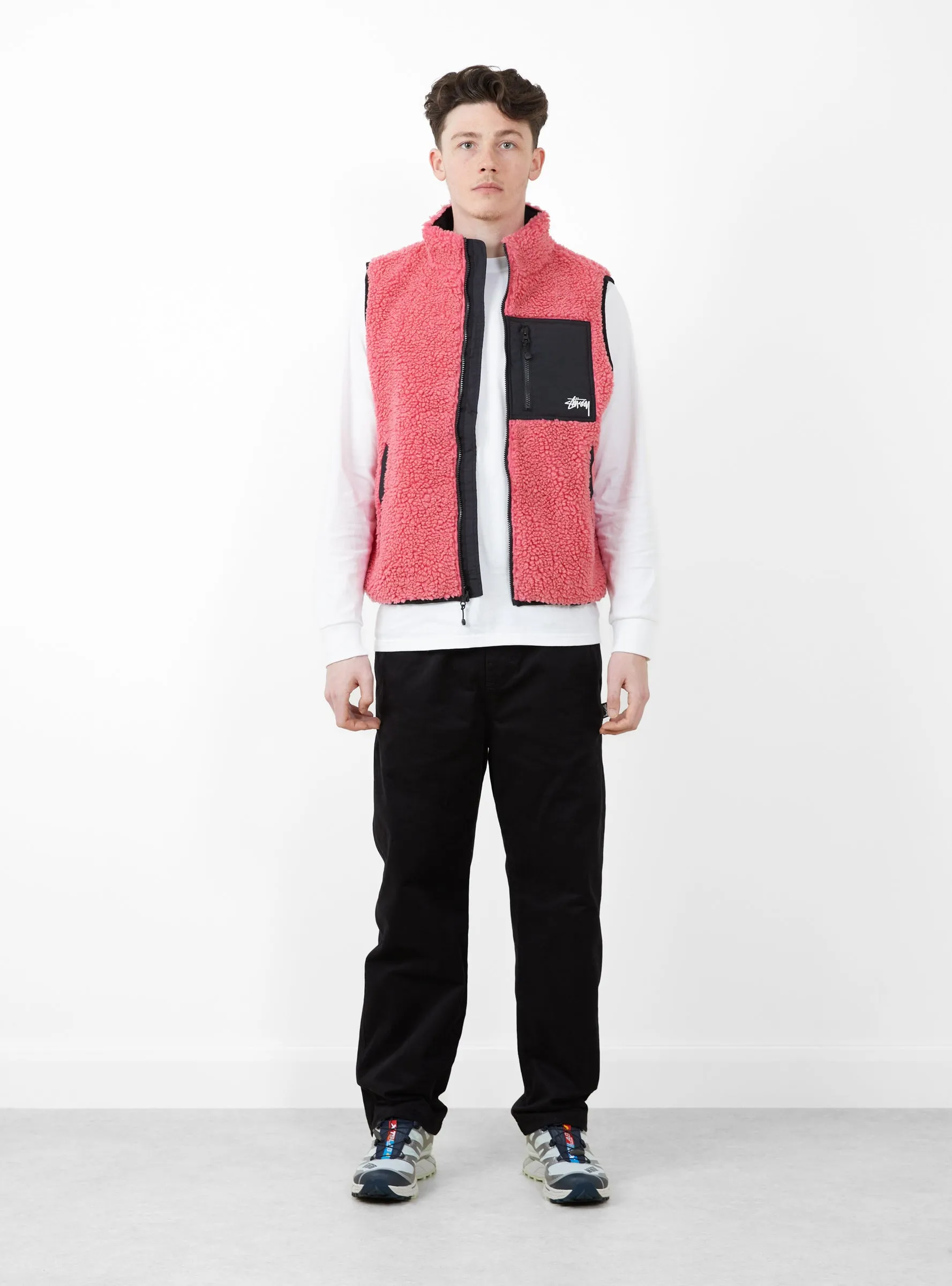 Sherpa Reversible Vest Pink