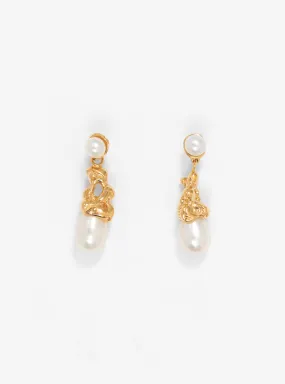 Sophia Drop Earrings 14k Gold-plated Bronze