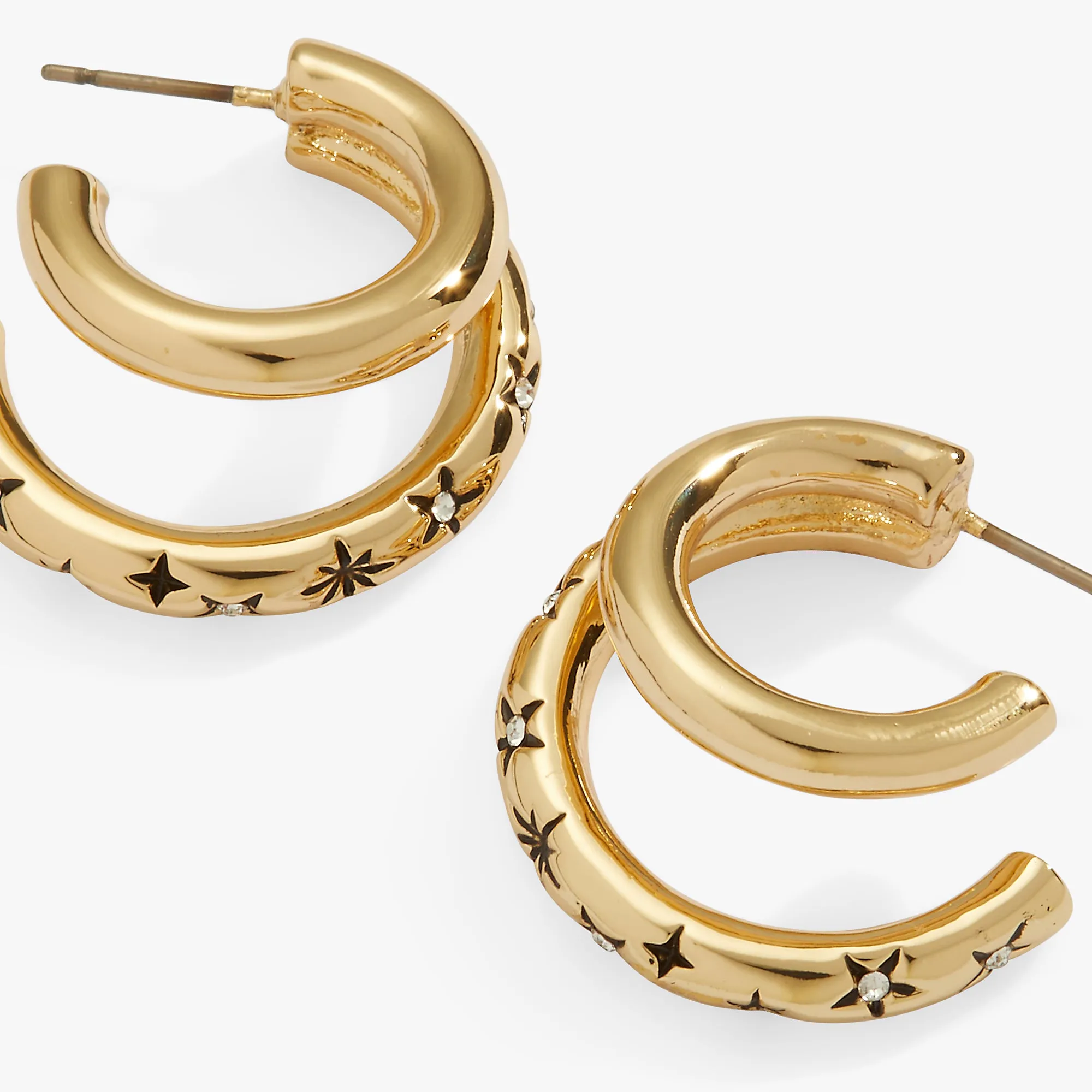 Stargazer Double Hoop Earrings